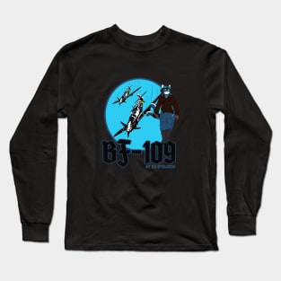 Two Tailed Tom Bf-109 Pilot Long Sleeve T-Shirt